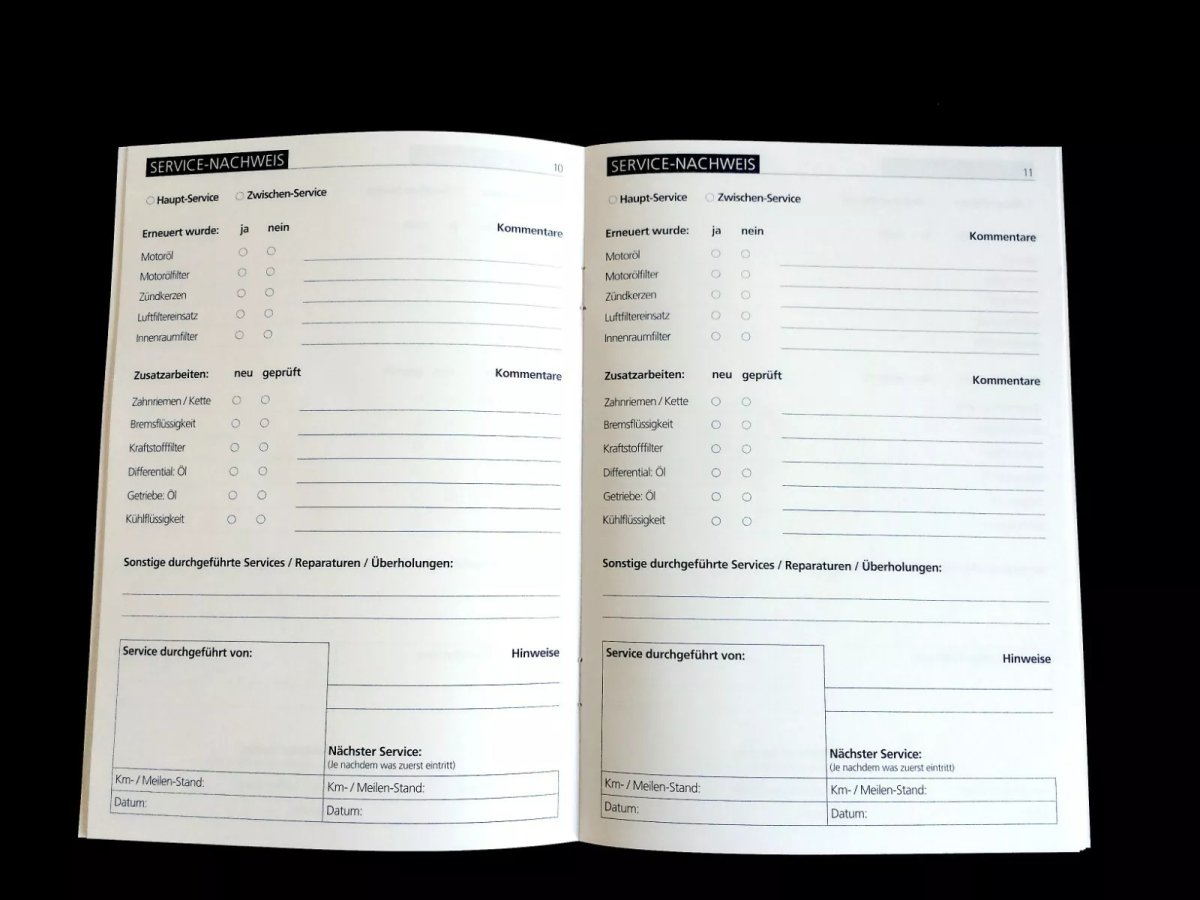 Serviceheft Universal